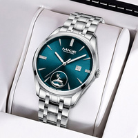 Reloj de Cuarzo de Lujo Miyota GM12 con Logotipo Personalizado OEM para Pareja, 40MM, Dorado, Acero Inoxidable 316L, Reloj de Pulsera Ejecutivo con Cristal de Zafiro