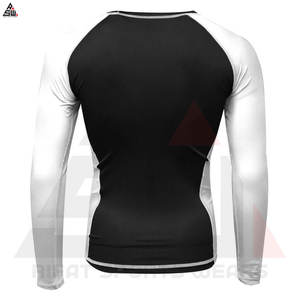 Venta al por mayor de camisetas de gimnasio de compresión unisex largas transpirable sublimación impresa logotipo personalizado Spandex/poliéster hecho en Pakistán - Product Image 5