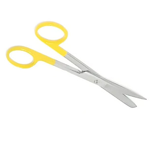 Tijeras de Disección/Quirúrgicas de Acero Inoxidable de Primera Calidad, Amarillas, 5.5 Pulgadas, Rectas, Afiladas/Inocuosas - Product Image 4