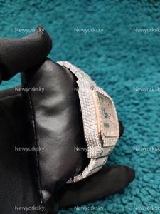 Customized Branded Luxury Stainless Steel <b>Wrist</b> <b>Watch</b> High Quality Original Hip Hop Style Iced Moissanite Diamond <b>Watch</b> - Product Image 5