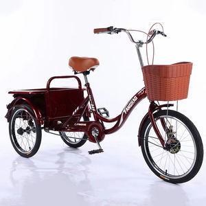 Pedal humano Triciclo de carga para adultos OEM Ancianos Ocio Rickshaw Triciclos Bicicleta 3 Ruedas <span class=keywords><strong>Tribike</strong></span> con cesta trasera - Product Image 2