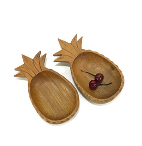 Bol en bois forme d'ananas bol à fruits en bois d'acacia fabriqué à la main bol de service en bois de gros meilleur prix - Product Image 1