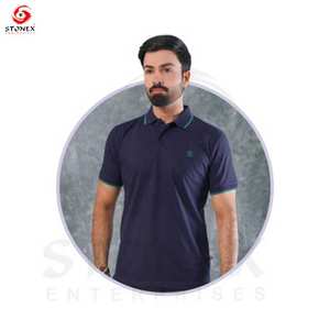 ซูเปอร์คูลเลนซิ่งผ้าฝ้ายInter-สีไอออนน้ําแข็งไฟเบอร์Spandex PlusขนาดBreathableลําลองบุรุษกอล์ฟLapelเสื้อโปโล - Product Image 3