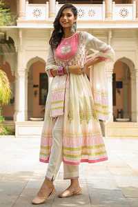 Vestido bordado de diseñador pesado para damas con vestido anarkali de estilo pakistaní de bajo precio para damas y niñas - Product Image 2