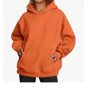 Sweat-shirt oversize en molleton de coton épais pour femme, respirant, uni, style streetwear, avec logo personnalisé, idéal pour l'hiver - Product Image 4