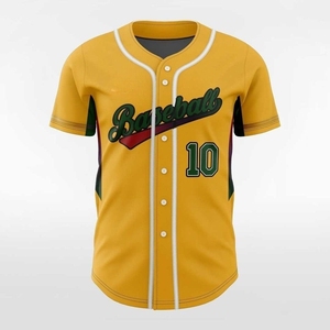 Custom Sublimated Team Baseball Jersey High Quality Baseball Jersey Men's Button <b>Down</b> Baseball Jersey - Product Image 4