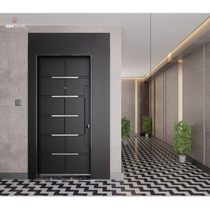 Porte d'entrée manuelle en acier inoxydable ABSDOOR HAVANA, isolation thermique moderne, haute sécurité, meilleure durabilité, hôtels, villas - Product Image 3