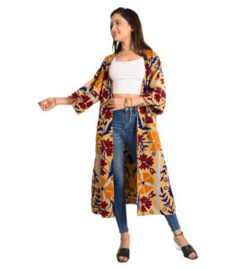 Nouvelle arrivée veste longue en coton matelassé manteau respirant vêtements d'hiver bouton de broderie fait à la main vestes longues tissées les plus tendances - Product Image 3