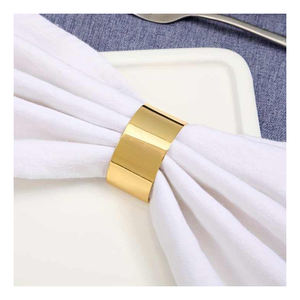 Rond de serviette au design agréable en or Fournitures directes pour hôtels ou restaurants Anneaux de serviette pour la décoration de vaisselle - Product Image 6