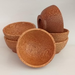 Bol de service en bois de coco vaisselle sans danger pour les aliments bols en bois de coco compostables de l'usine du Vietnam - Product Image 3