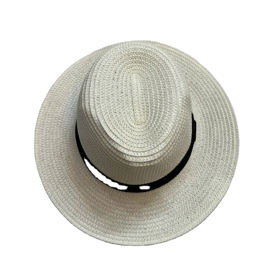 Best selling Straw Hat Style With Pattern Wholesale summer wide brim sun hat straw