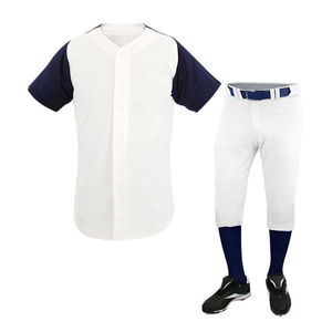 Venta caliente de los hombres por encargo de 6 botones de béisbol Jersey transpirable uniforme conjunto con la impresión para los jugadores de béisbol - Product Image 1