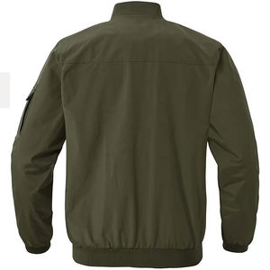 Blouson bomber décontracté pour homme avec logo brodé et col côtelé coupe-vent - Product Image 2