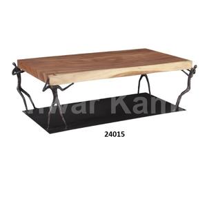 Mesa auxiliar de vidrio templado y metal sólido marrón martillado con acabado de latón, ideal para el hogar, la sala de estar y la Oficina - Product Image 4