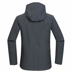 Offre Spéciale vestes de sport à coque souple noire personnalisées pour hommes nouveau design veste en toile imperméable thermique extérieure avec col montant - Product Image 5