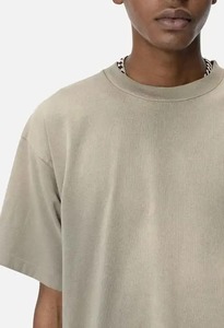 T-shirt vintage avec logo imprimé personnalisé 100% coton lourd délavé au soleil Streetwear T-shirt surdimensionné lavé à l'acide coupe décontractée T Shi - Product Image 5