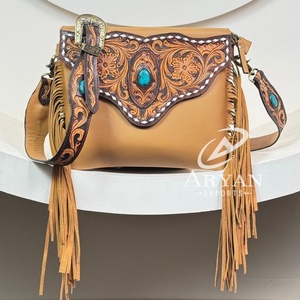 2025 haute qualité usiné à la main en cuir sac à main à la mode dernier créateur de luxe frange en peau de mouton cuir femmes sac de messager - Product Image 1