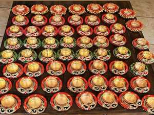 Candelabro de luz de té hecho a mano para decoración del hogar, par de candelabros de decoración de Festival Diwali, rayasthani, Gota, luces, Diwali, venta al por mayor - Product Image 6