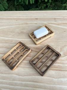 Porte-savon en bois de bambou fabriqué au Vietnam porte-savon de bain rectangulaire à un niveau plateaux de rangement de douche de taille personnalisée sculptés - Product Image 5