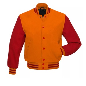 Veste de baseball vintage pour homme, manches en cuir, style varsity, saison d'hiver, polaire en laine, col montant, couleurs personnalisées - Product Image 5
