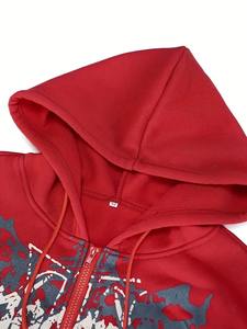 Sudadera de lana de algodón 100% para hombre, jersey de gran tamaño con cremallera cómoda, capucha con logotipo personalizado, diseño de hombro caído para invierno ODM - Product Image 3