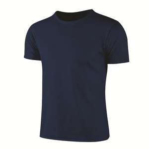 T-shirt décontracté pour homme en jersey de polyester doux uni, à manches courtes, ample, personnalisable avec logo, vente en gros, été, GAF 180 g/m² - Product Image 2