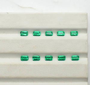 Phòng thí nghiệm phát triển octagon-bước cắt Columbia Emerald, thủy nhiệt Emerald Loose đá quý có thể Birthstone 5x3mm 6x4mm 7x5mm 8x6mm - Product Image 2