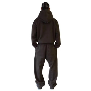 Custom Winter Breathable Cotton Heavy Weight Tracksuit Jogging Suit Sweat Suit Baggy Streetwear - Product Image 2