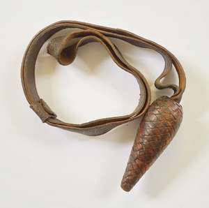 Nœuds de sabre en cuir véritable avec franges en bullion, qualité supérieure, couleur et taille personnalisables, nœud de sabre réglable - Product Image 1