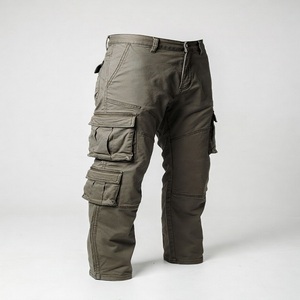 Pantalon cargo en sergé de coton respirant et anti-plis pour homme, style urbain, multi-poches, service OEM - Product Image 2