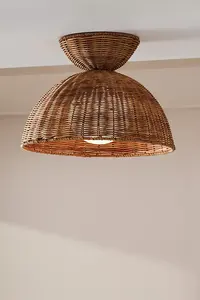 Natural <b>Rattan</b> <b>Lampshade</b> for Home Decoration Modern and Elegant Design Decorative <b>Lampshade</b> for Living Room Bedroom - Product Image 2