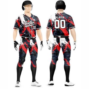 Directo de fábrica al por mayor DTF impreso béisbol Jersey y pantalones nueva llegada personalizado sublimación impresión uniformes de béisbol - Product Image 1