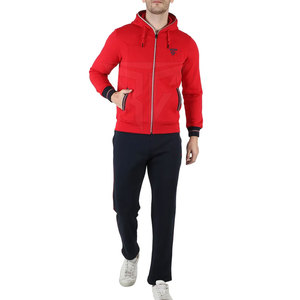 Otoño Invierno Traje deportivo para hombre Sudadera con capucha y pantalones con logotipo personalizado con traje de chándal de algodón de talla grande 100% - Product Image 1