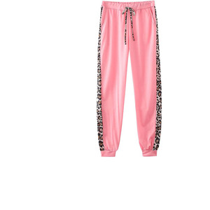 Survêtement imprimé léopard rose pour femme, ensemble sweat à capuche zippé et pantalon, survêtement décontracté pour femme à prix de gros - Product Image 2
