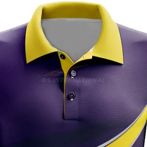 Polo sublimation personnalisé en usine Polo de golf pour hommes vêtements de sport d'équipe en polyester à séchage rapide polos avec logo personnalisé - Product Image 2