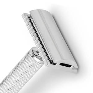 Rasoirs de sécurité pour barbier à long manche pour hommes Rasoir à lame à double tranchant en acier inoxydable Marque OEM Prix de gros - Product Image 3