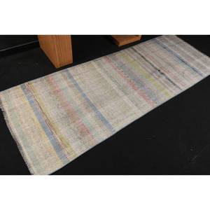 Tapis vintage bleu turc et bleu-3 'x 8'-Décor moderne essentiel - Product Image 2