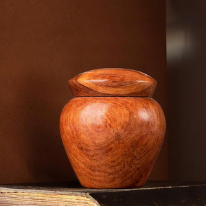 โกศไม้ธรรมชาติขนาดเล็กสำหรับมนุษย์ขี้เถ้าไม้ขนาดเล็กที่เก็บของทำด้วยมือจากเวียดนาม - Product Image 5