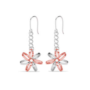 Pendientes florales de plata de ley 925 para mujeres y niñas, regalo perfecto - Product Image 1