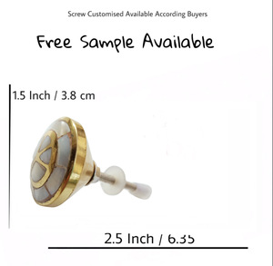 Vente chaude mère perle en laiton artisanat porte tiroir armoire boutons tirer poignée pour cuisine chambre commode extérieur hôtel utilisation - Product Image 3