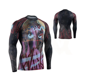 Hot Sale Nogi <b>Print</b> Sublimated Tops Custom Modest Swimwear Mma Rashguard Bjj Rash Guard All Over <b>Print</b> - Product Image 5