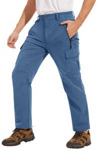 Pantalones Tácticos de Pesca para Hombre de Secado Rápido al por Mayor, Cintura Elástica, Poliéster/Algodón, Pantalones Cargo para Senderismo al Aire Libre, Otoño, Trabajo - Product Image 2