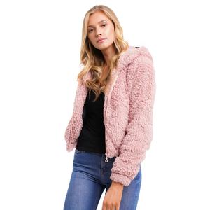 Customized Top Quality New Design Womens <b>Sherpa</b> Fleece Hoodies Long Sleeves Ladies Warm Pullover Women Hoodie's - Product Image 5