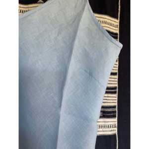 Camisola Azul Veraniega sin Costuras de Lino Informal de Nylon Tejido con Decoración de Encaje para la Temporada de Verano - Product Image 3