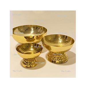 Tazones de Acero Inoxidable para Servir Postres y Frutas con Decoración Dorada de Primera Calidad para Bodas y Hoteles - Product Image 2