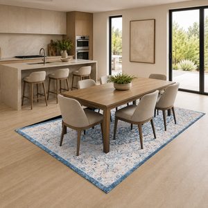 <b>RUGS</b> DEPOT LXDP-0495 Wholesale Grey <b>Silver</b> Modern Vintage Digital Printed Machine Washable Chenille Area <b>Rug</b> Non Slip - Product Image 4