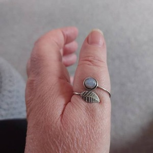 Bijoux pour femmes Bague en argent style bohème Bijoux en argent sterling 925 Pierre de lune Pierre précieuse Tendance Bague faite main Cadeau pour l'amour - Product Image 3