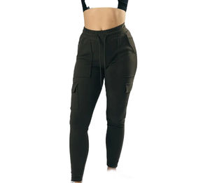 Pantalones Jogger Acampanados de Cintura Elástica para Mujer, Tendencia 2024, Pantalones Deportivos Casuales con Banda en el Tobillo y Decoración de Lazo, Invierno 100% - Product Image 1