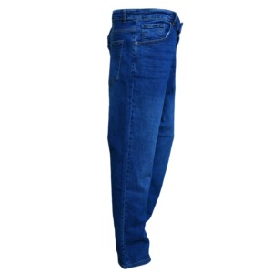 Jeans en denim taille haute pour femmes, sur mesure OEM, coupe droite décontractée, pantalon en coton, grandes tailles, pantalon tendance - Product Image 2
