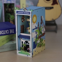 Offre Spéciale fabricant en gros 3D Puzzle en bois serre-livres bricolage livre coin étagère insérer décor modèle Kit de construction 3D Puzzle en bois
